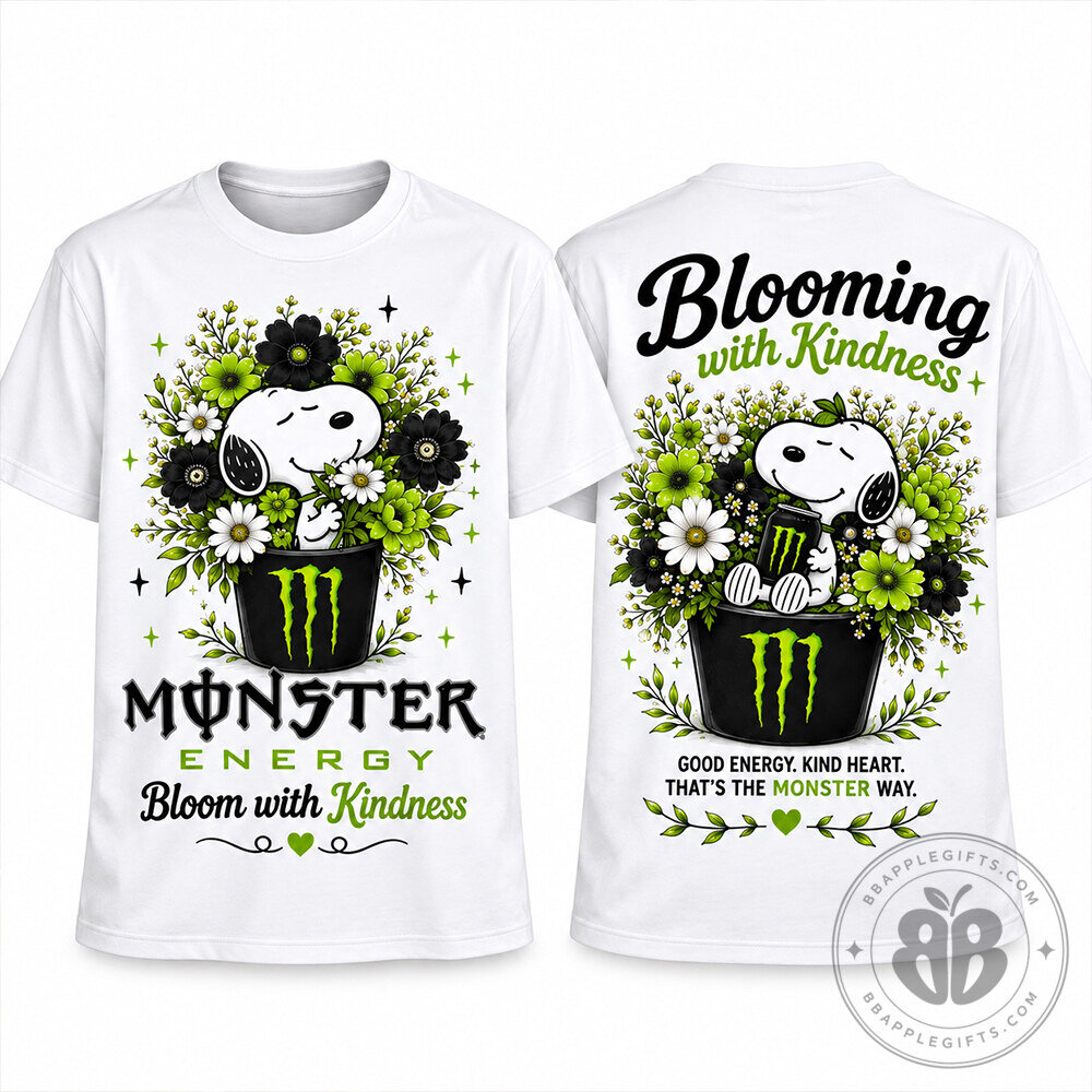 Snoopy Bloom With Kindness Monster Energy Floral Concept Fan Tshirt | Apparel 8 Snoopy Bloom With Kindness Monster Energy Floral Concept Fan Tshirt | Apparel
