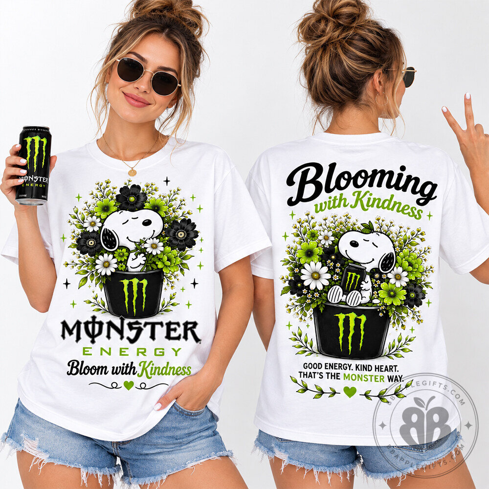 Snoopy Bloom With Kindness Monster Energy Floral Concept Fan Tshirt | Apparel 9 Snoopy Bloom With Kindness Monster Energy Floral Concept Fan Tshirt | Apparel