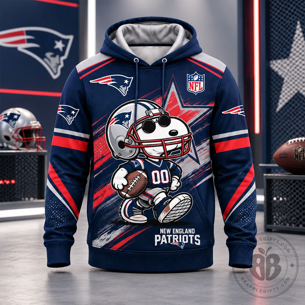 New England Patriots Snoopy NFL Football Concept Fan Hoodie | Apparel