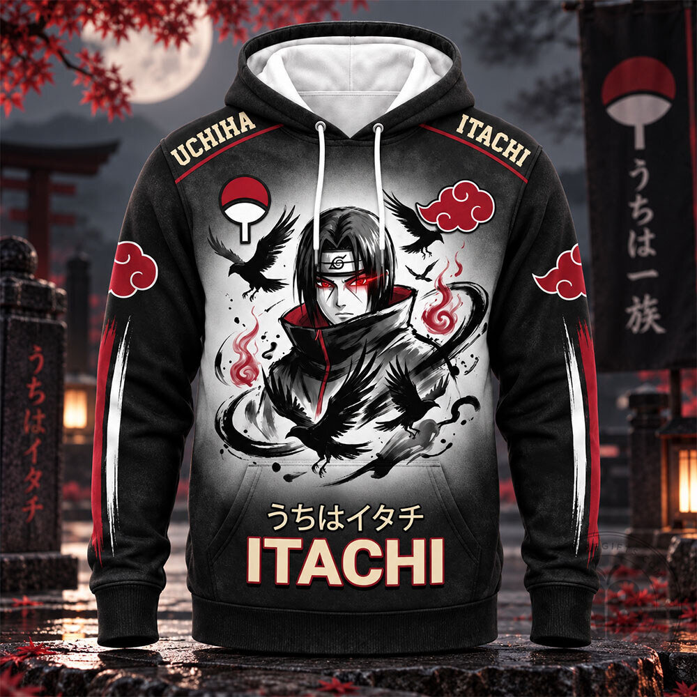 Itachi Uchiha Naruto Akatsuki Ninja Concept Fan Hoodie | Apparel