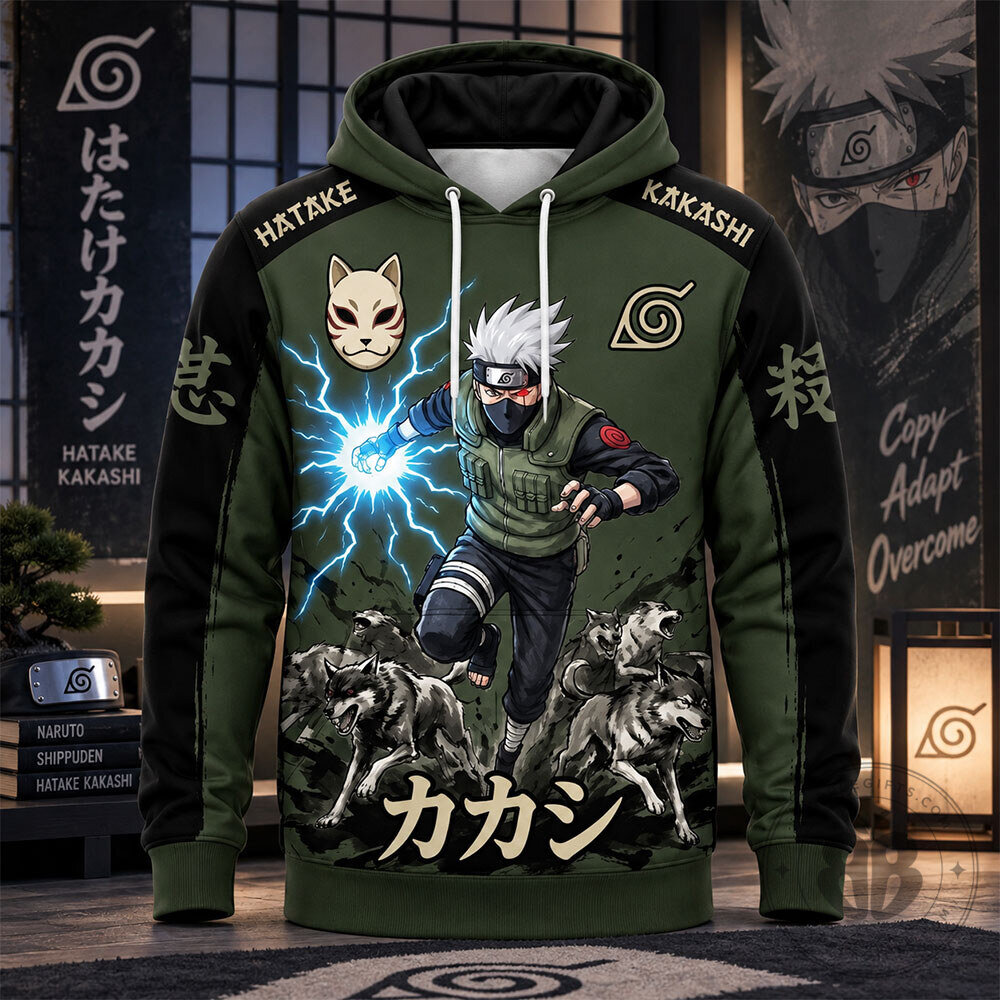 Kakashi Naruto Anime Ninja Concept Fan Hoodie | Apparel