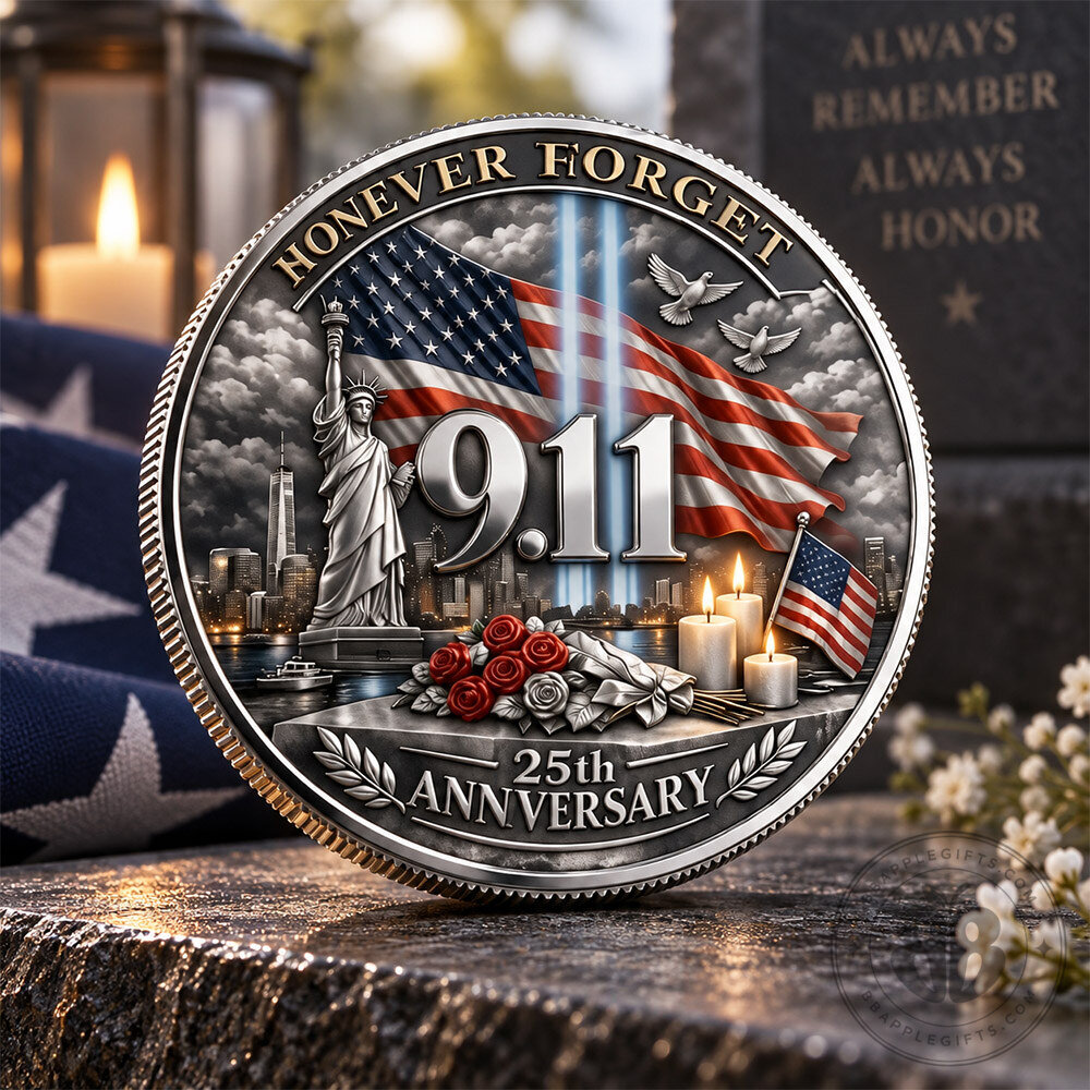 9 11 Never Forget 25th Anniversary 2001 2026 Commemorative Coin | Collectibles