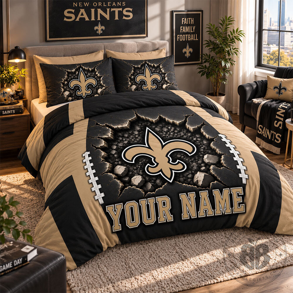 New Orleans Saints Personalized Concept Fan Bedding Set | Home Decor 8 New Orleans Saints Personalized Concept Fan Bedding Set | Home Decor