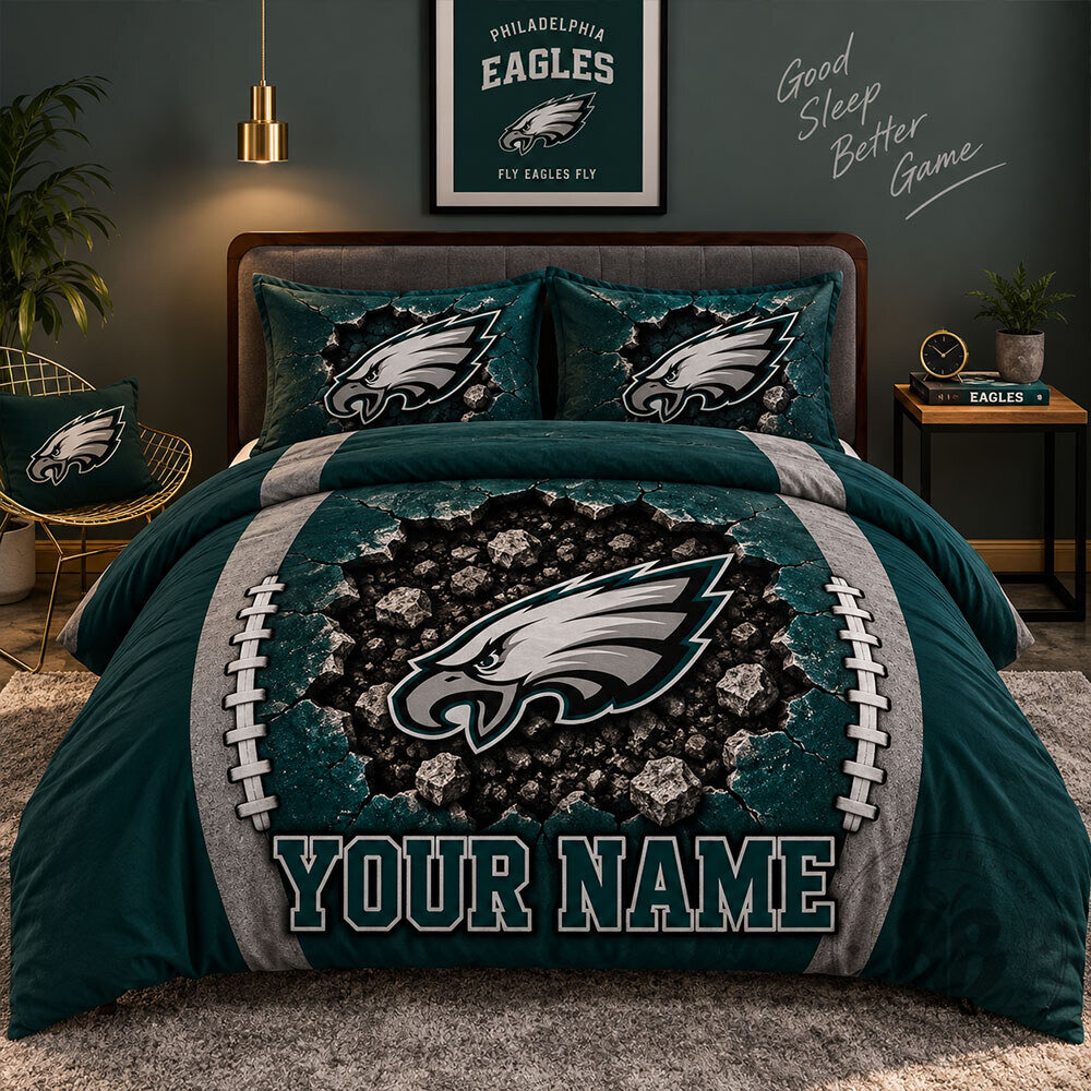 Philadelphia Eagles Personalized Concept Fan Bedding Set | Home Decor