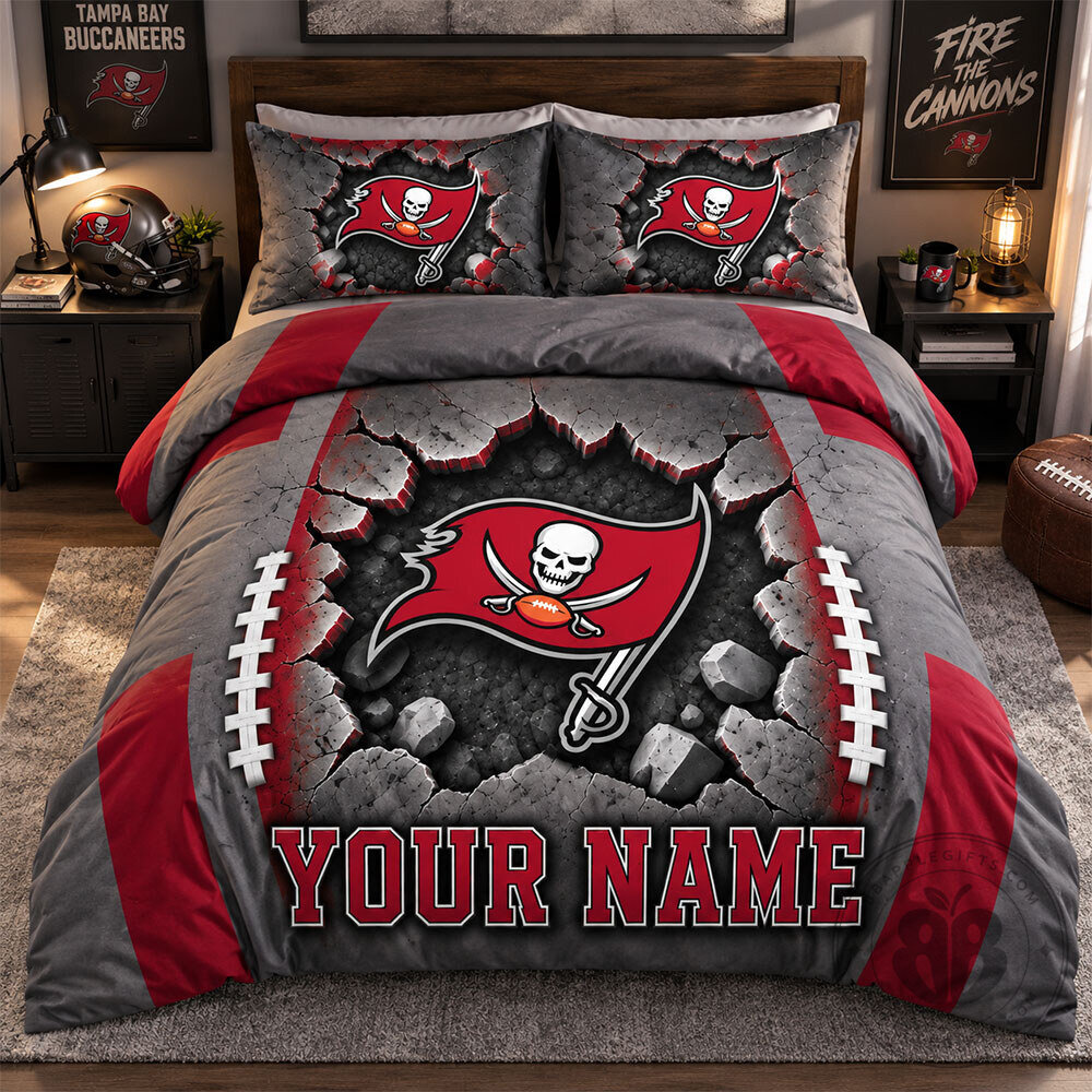Tampa Bay Buccaneers Personalized Concept Fan Bedding Set | Home Decor