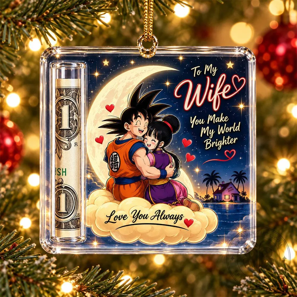 Dragon Ball Goku Chi Chi Wife Love Concept Fan Money Holder Ornament | Collectibles
