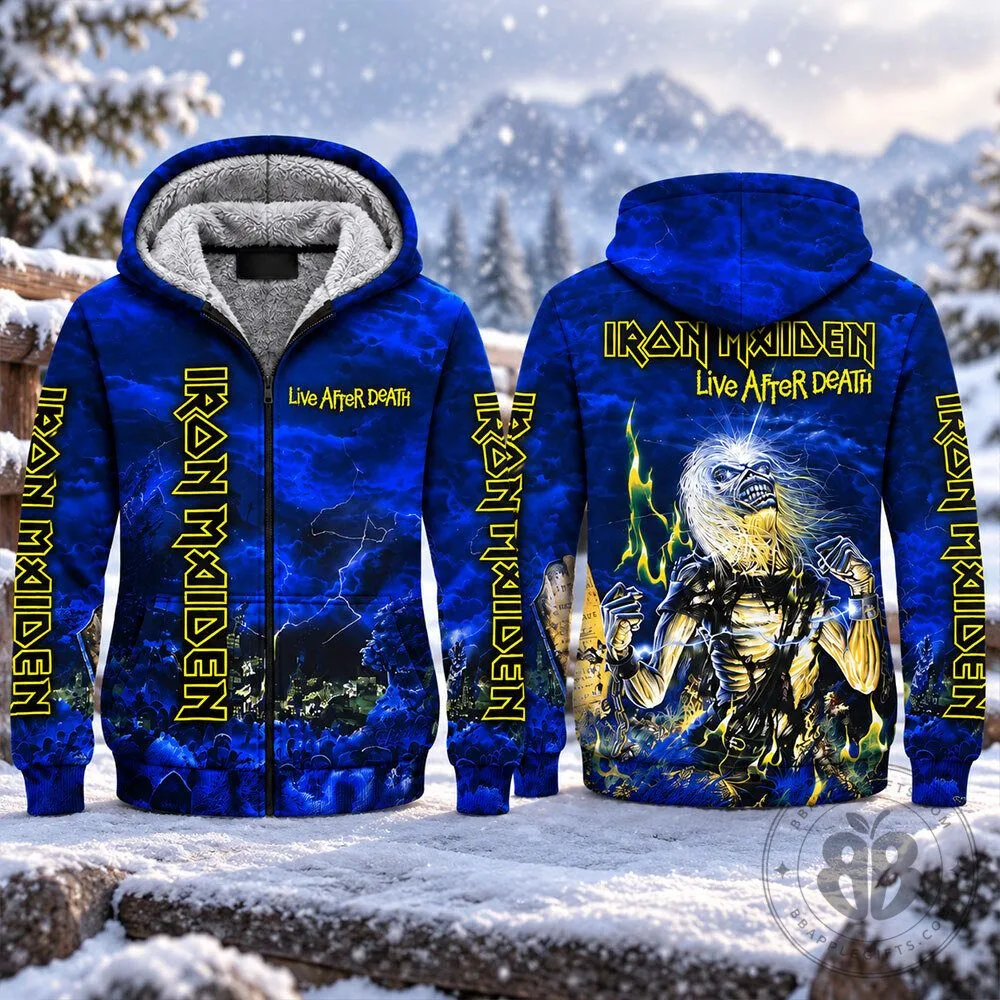 Iron Maiden Live After Death Blue Heavy Metal Concept Fan Hoodie | Apparel