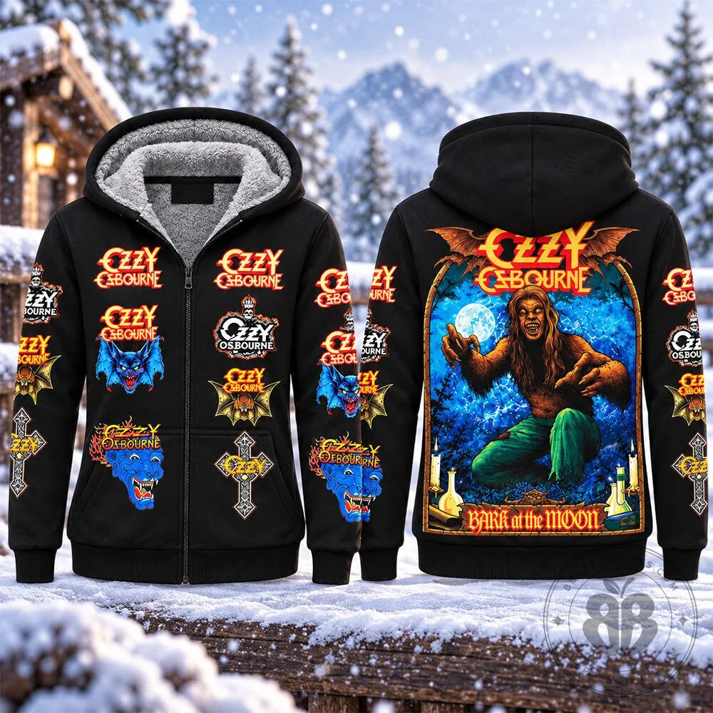 Ozzy Osbourne Bark at Moon Gothic Wolf Concept Fan Zip Hoodie | Apparel