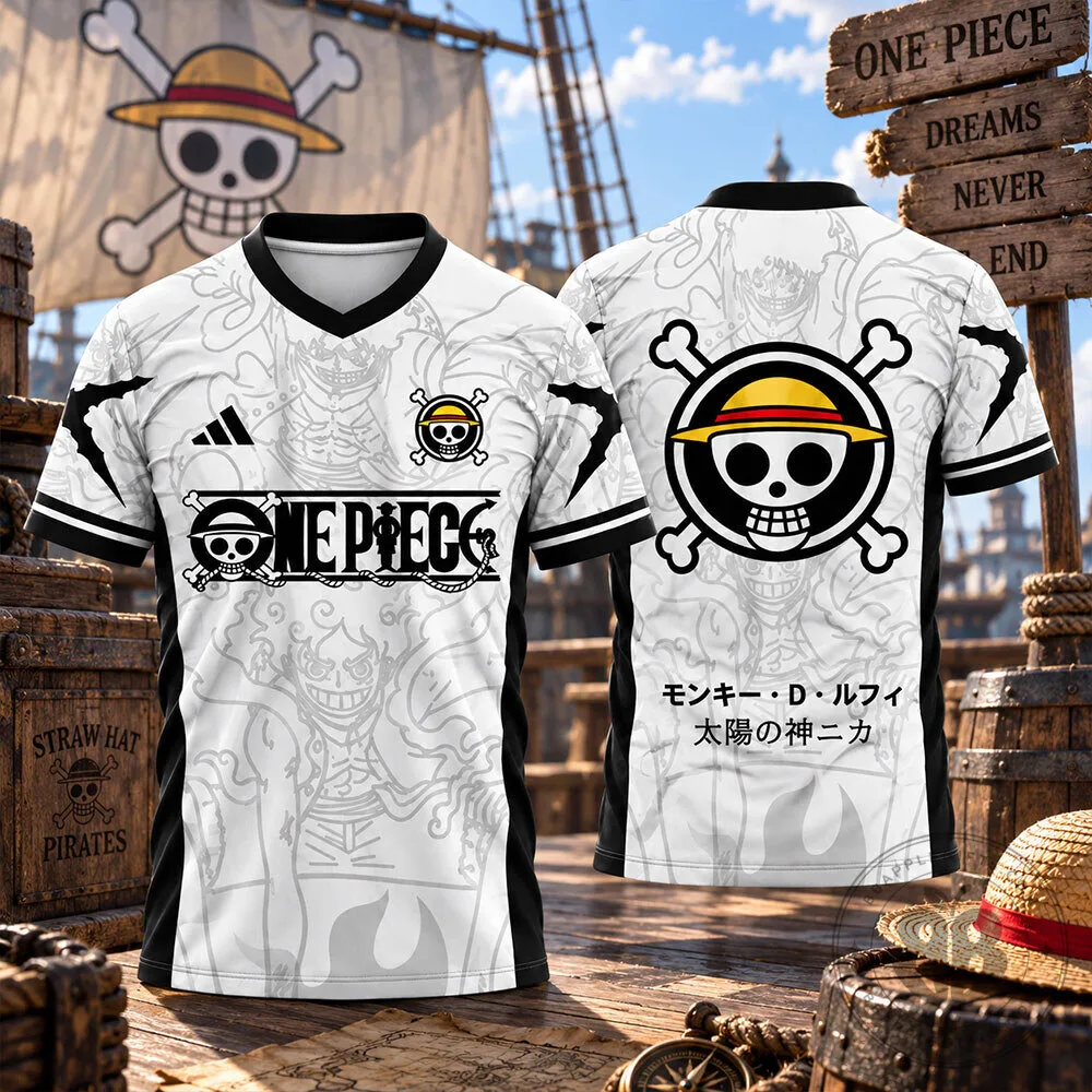 One Piece Luffy Gear 5 Nika Concept Fan Football Jersey | Apparel