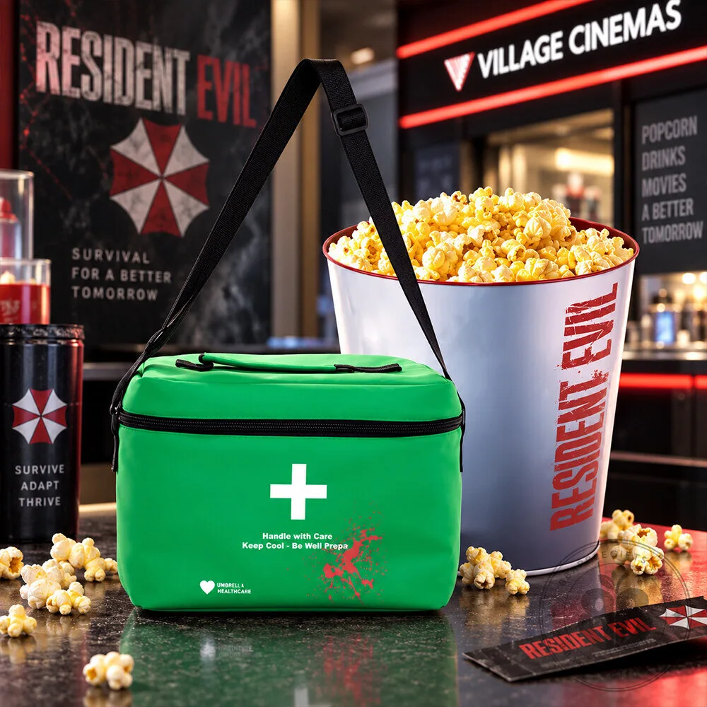 Resident Evil Medical Popcorn Green Horror Concept Fan Cooler Bag | Home Decor