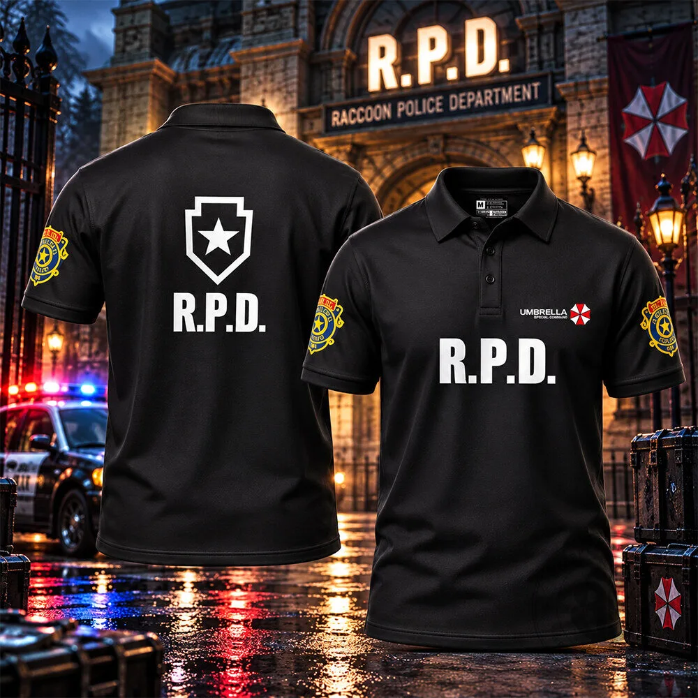 Resident Evil RPD Raccoon Police Department Concept Fan Polo Shirt | Apparel