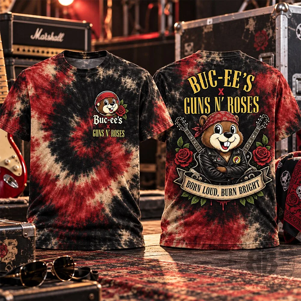 Bucees Guns N Roses Born Loud Rock Music Concept Fan Graphic T Shirt | Apparel