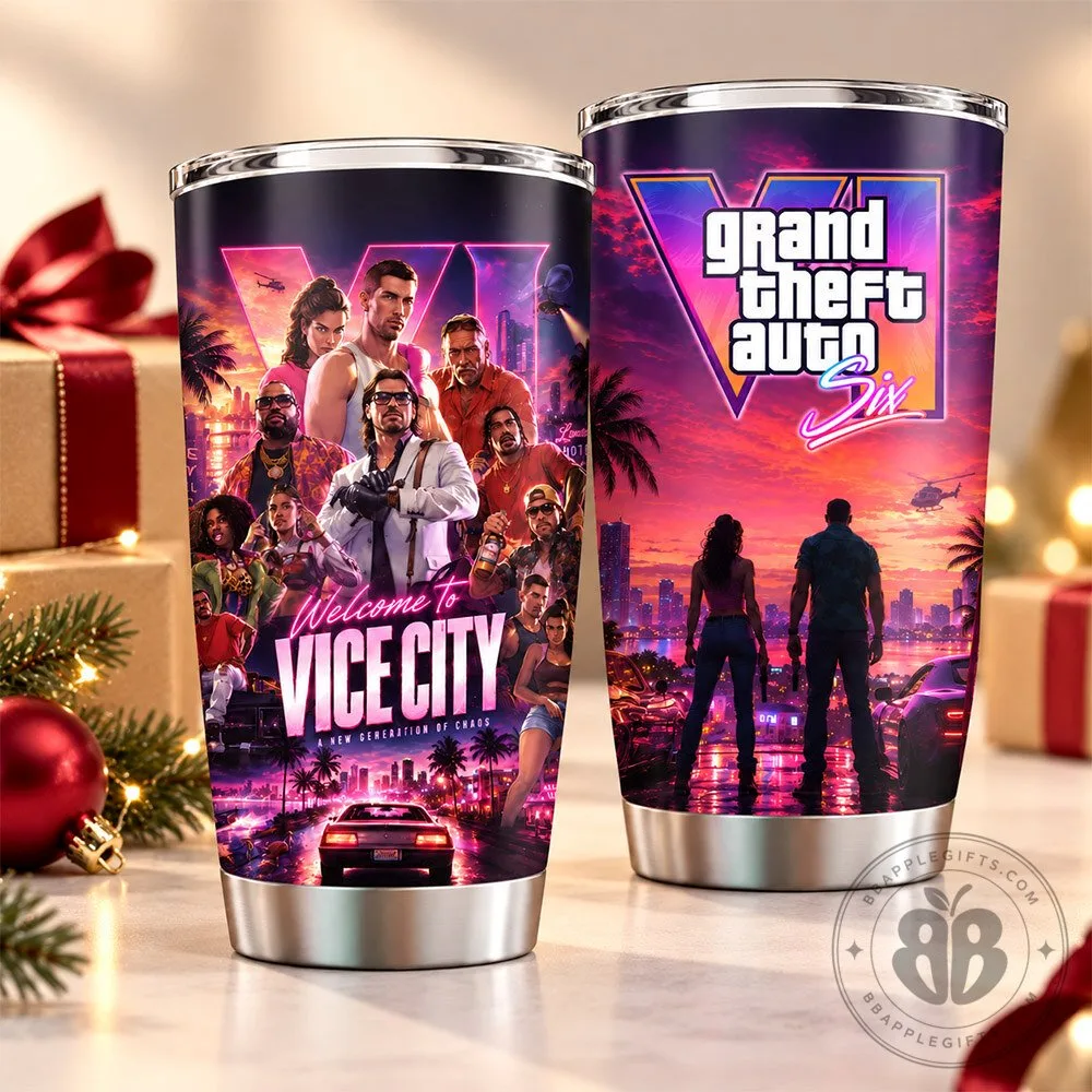 Grand Theft Auto VI Vice City Concept Fan 20oz Tumbler | Drinkware