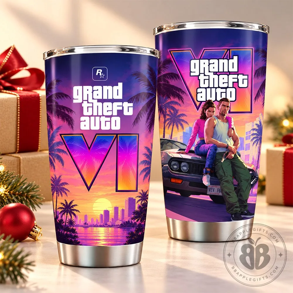 Grand Theft Auto VI Jason Lucia Vice City Concept Fan 20oz Tumbler | Drinkware
