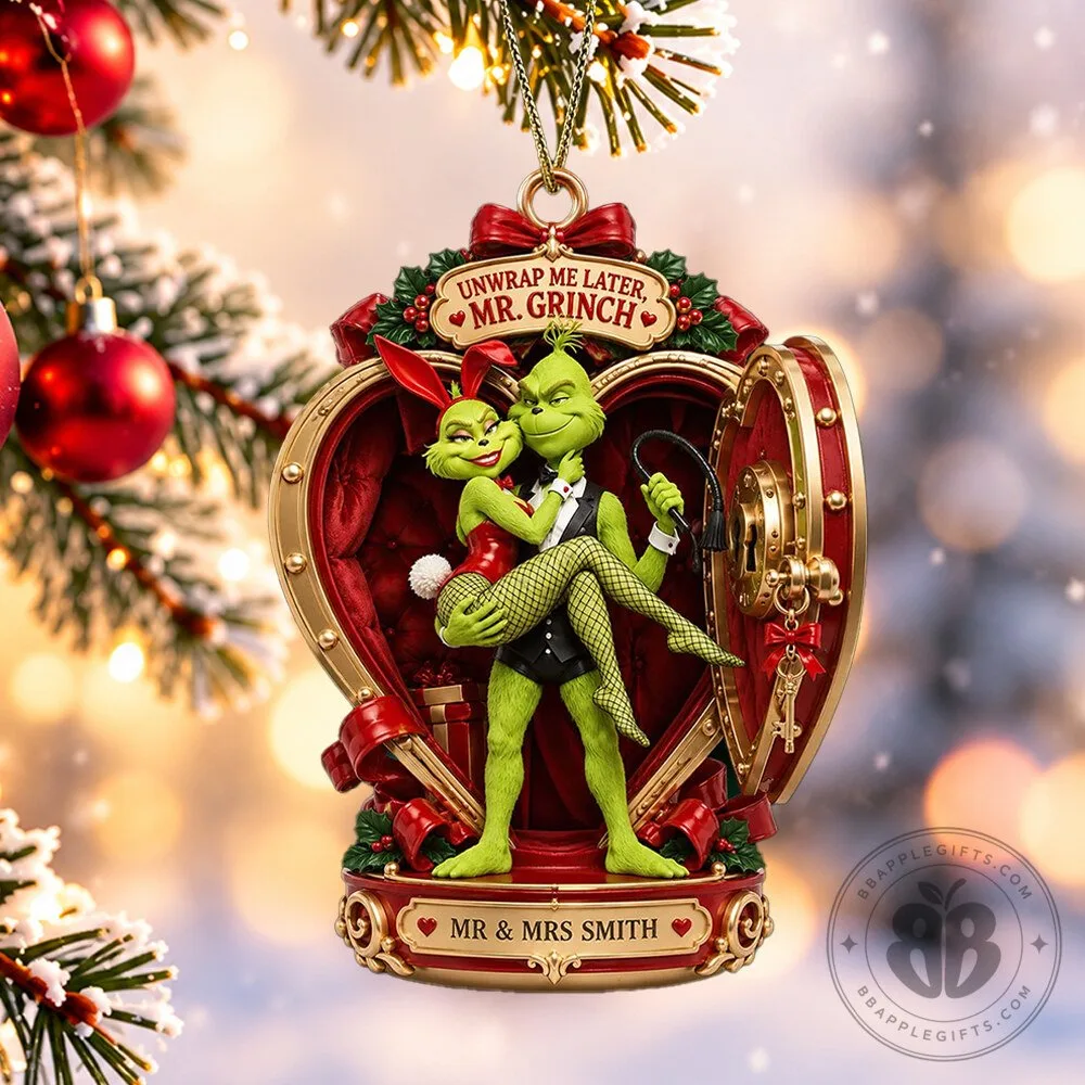 Grinch Mr Mrs Christmas Couple Concept Fan Acrylic Ornament | Collectibles