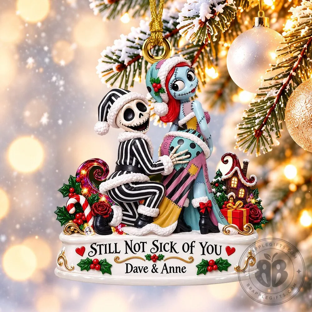 Jack Sally Nightmare Christmas Couple Concept Fan Acrylic Ornament | Collectibles