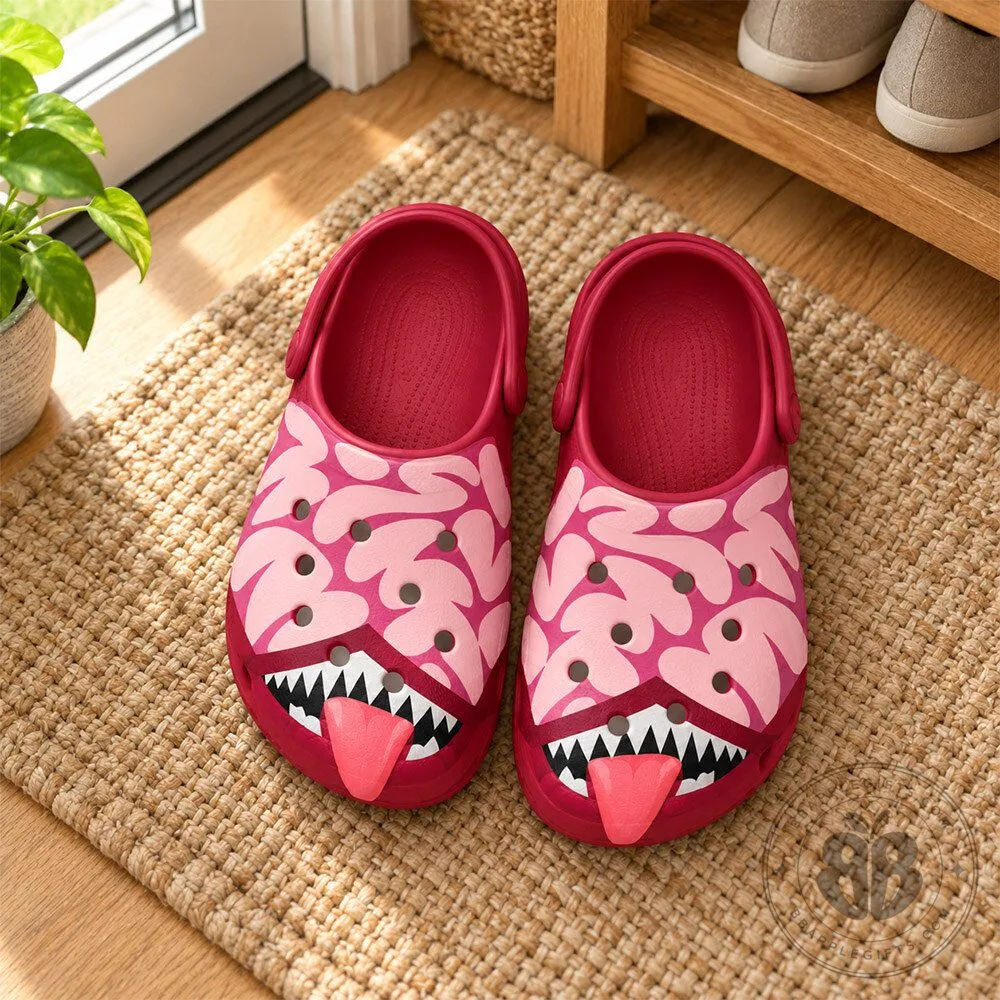 Resident Evil Licker Pink Cartoon Concept Fan Clogs | Footwear