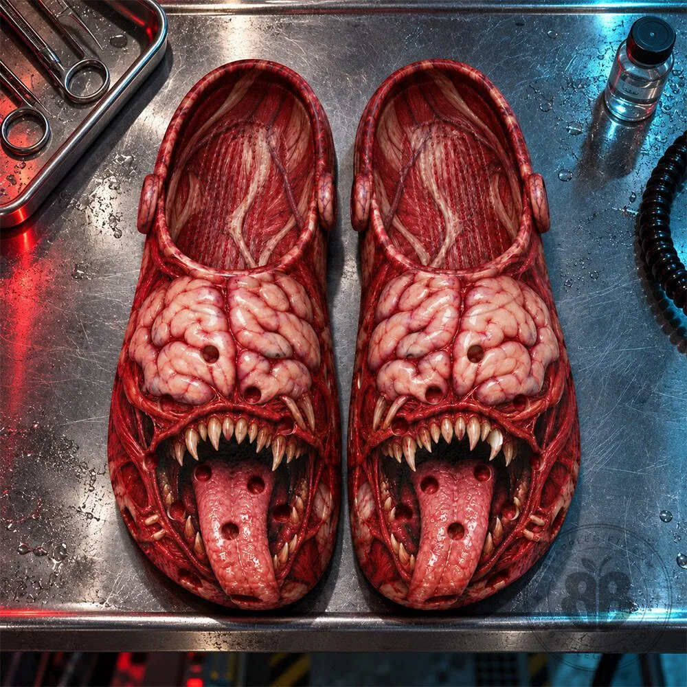 Resident Evil Licker Realistic Mutation Concept Fan Clogs | Footwear