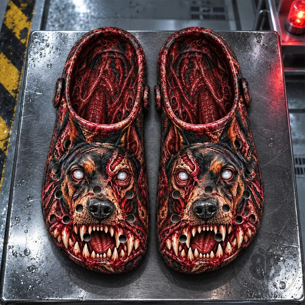 Resident Evil Zombie Dog Realistic Horror Concept Fan Clogs | Footwear