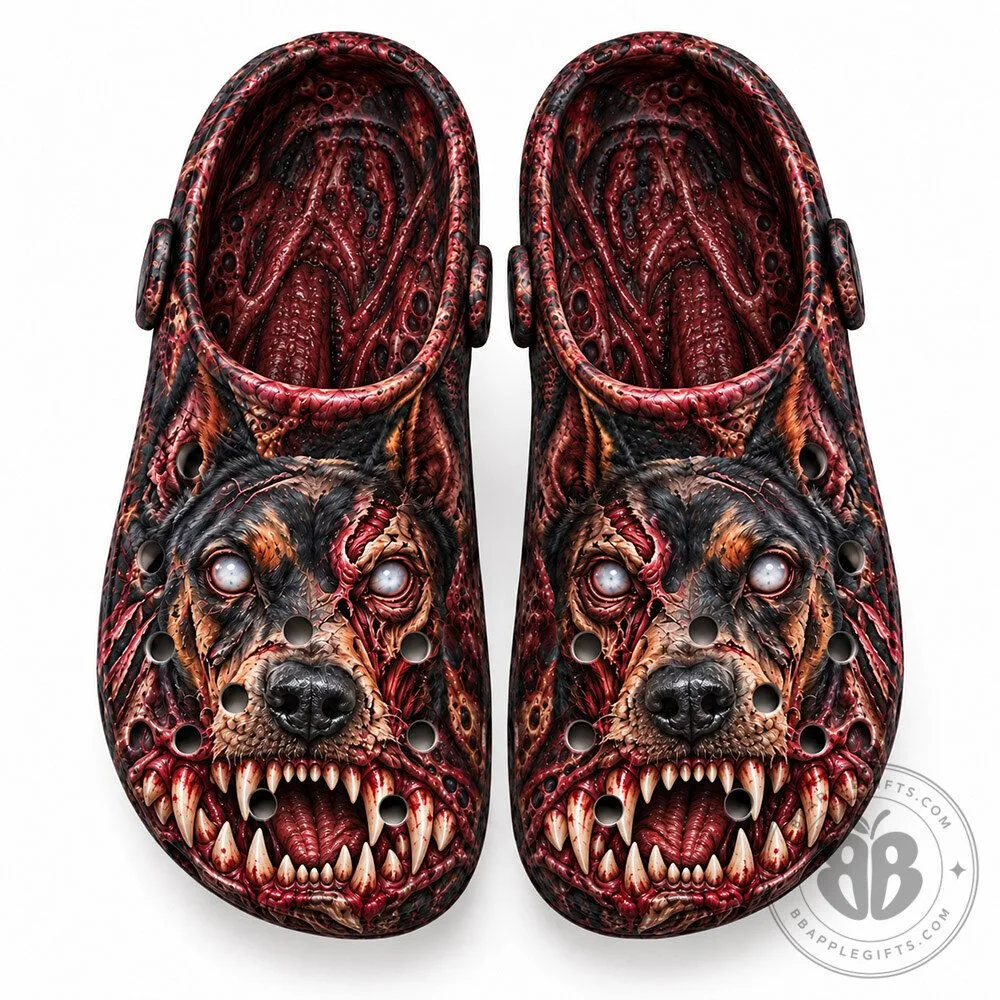 Resident Evil Zombie Dog Realistic Horror Concept Fan Clogs | Footwear 8 Resident Evil Zombie Dog Realistic Horror Concept Fan Clogs | Footwear