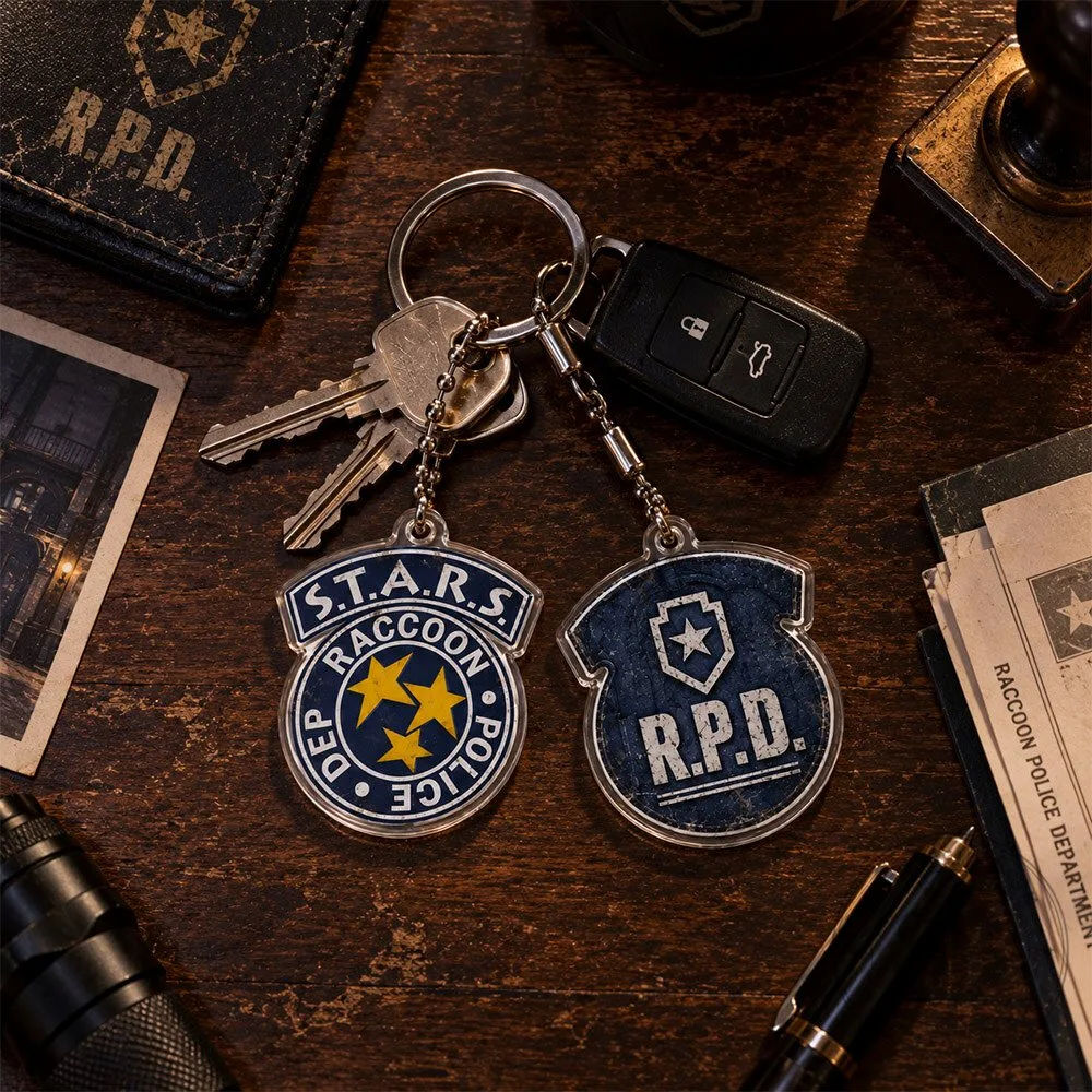 Resident Evil Requiem RPD STARS Police Concept Fan Acrylic Keychain | Accessories