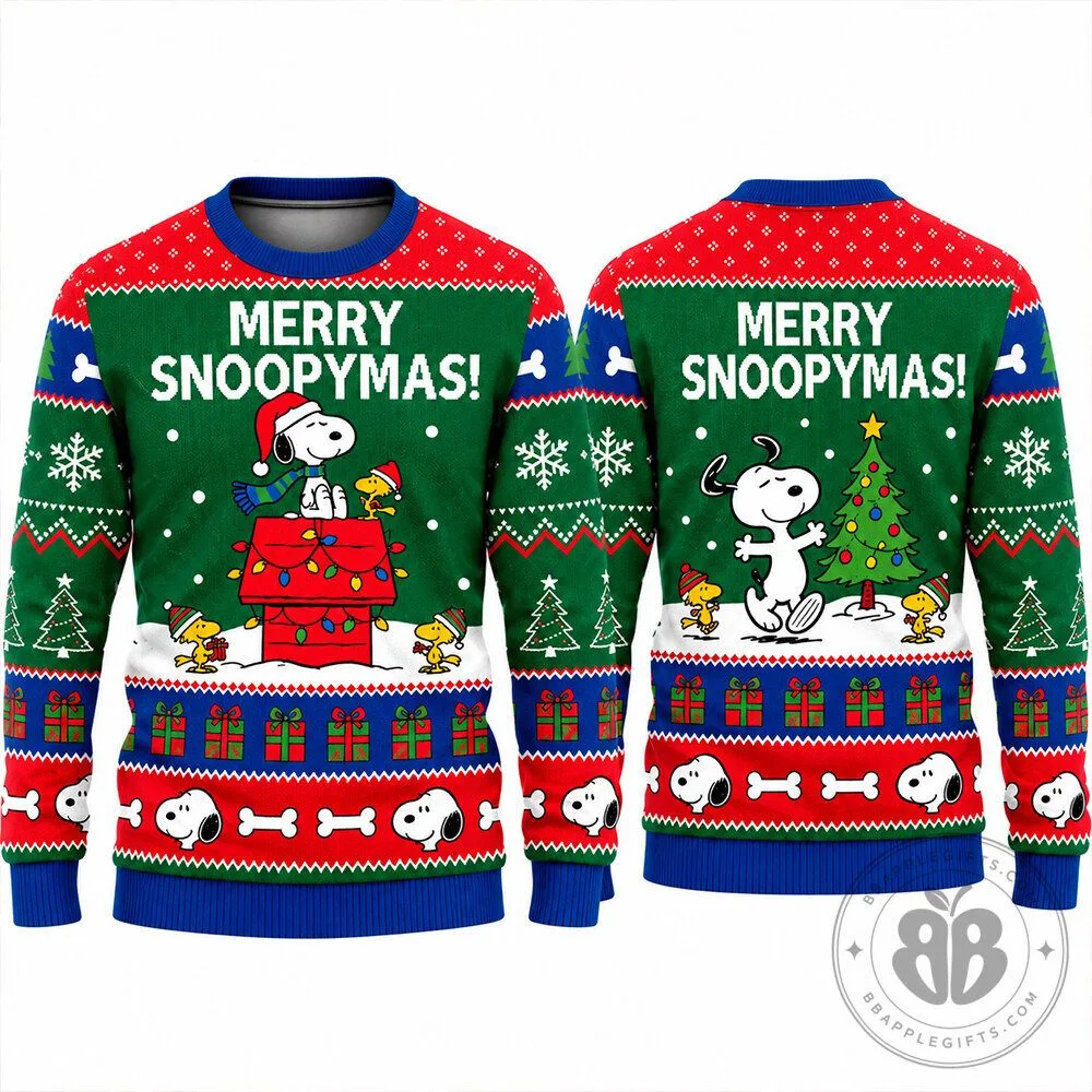 Snoopy Merry SnoopyMas Christmas Tree Concept Fan Knit Sweater | Apparel 7 Snoopy Merry SnoopyMas Christmas Tree Concept Fan Knit Sweater | Apparel
