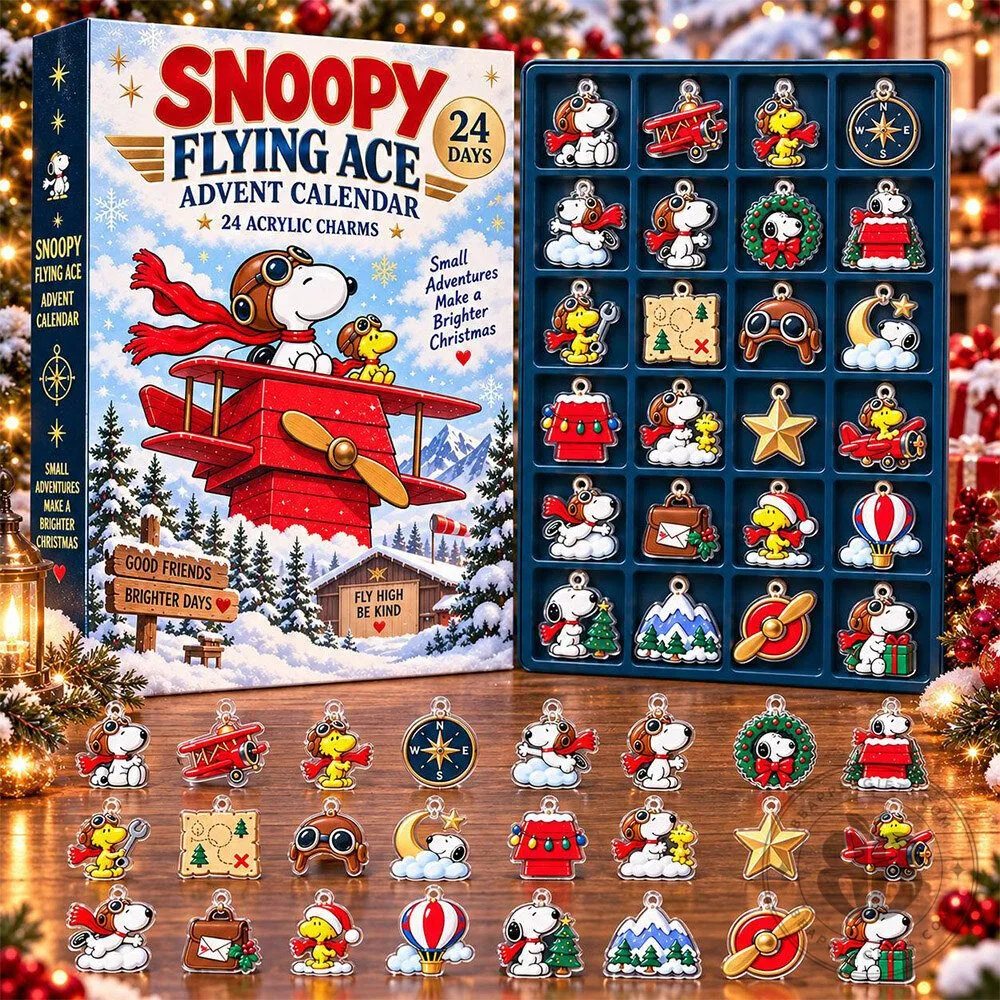 Snoopy Flying Ace 24 Christmas Acrylic Advent Calendar | Collectibles