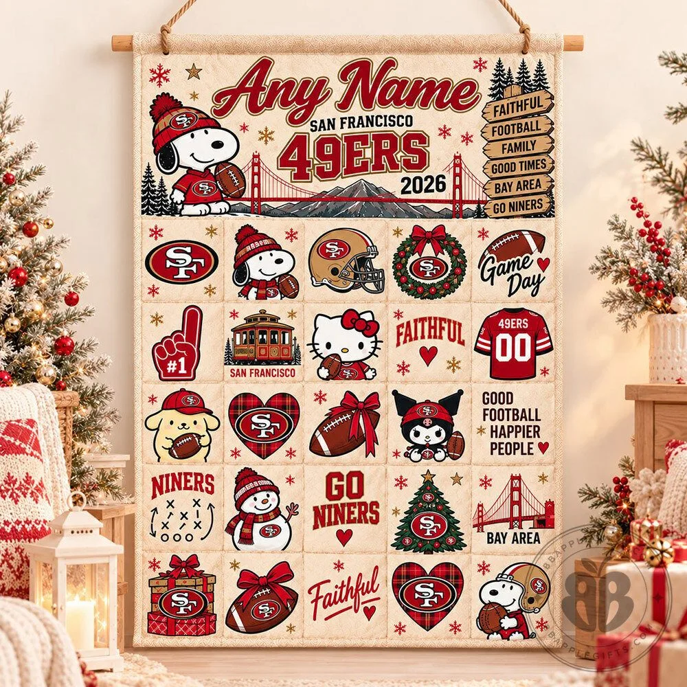 49ers Holiday with Sanrio Friends Custom Wall Advent Calendar | Home Decor 7 49ers Holiday with Sanrio Friends Custom Wall Advent Calendar | Home Decor
