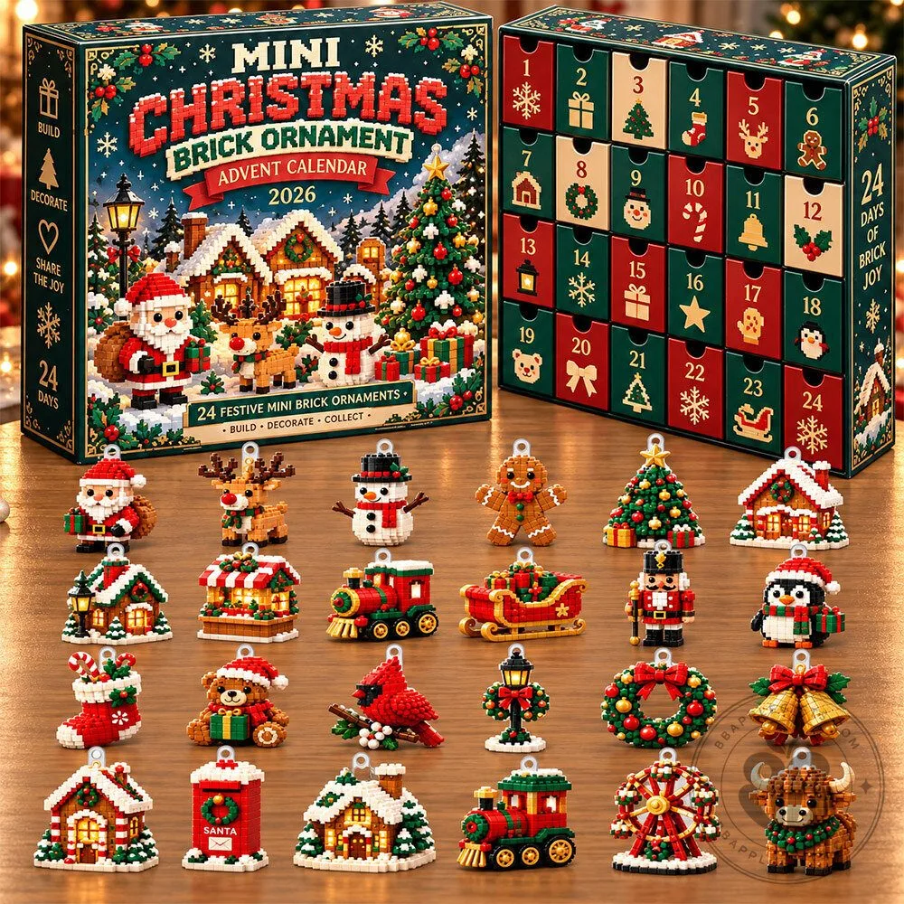 Mini Christmas Brick Ornament Advent Calendar 2026 | Collectibles