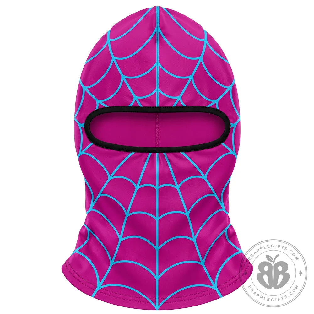 Spider Gwen Pink Blue Web Ski Mask Balaclava | Apparel 8 Spider Gwen Pink Blue Web Ski Mask Balaclava | Apparel