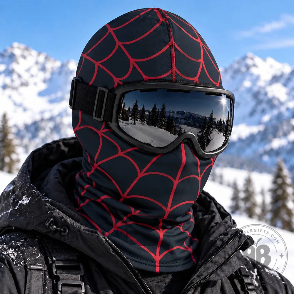 Miles Morales Black Red Web Ski Mask Balaclava | Apparel