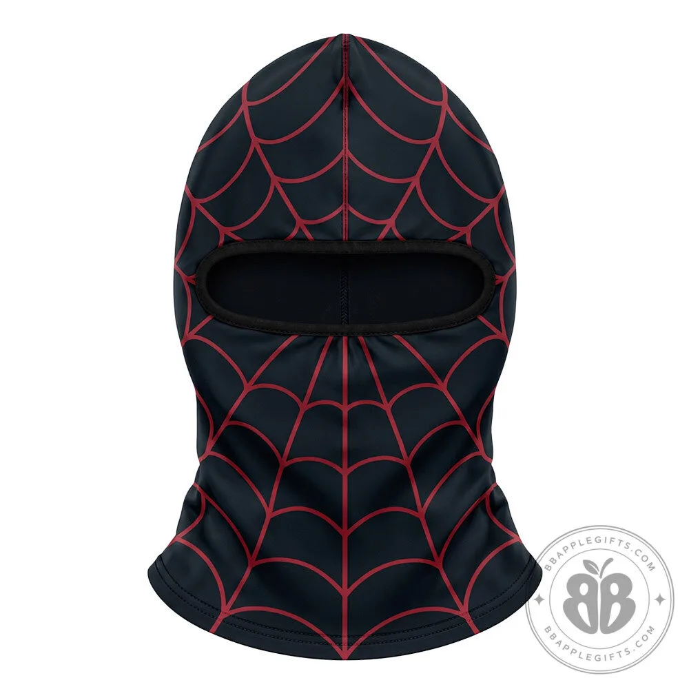 Miles Morales Black Red Web Ski Mask Balaclava | Apparel 9 Miles Morales Black Red Web Ski Mask Balaclava | Apparel