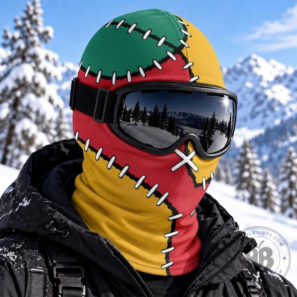 Patchwork Voodoo Doll Face Winter Ski Mask Balaclava | Apparel