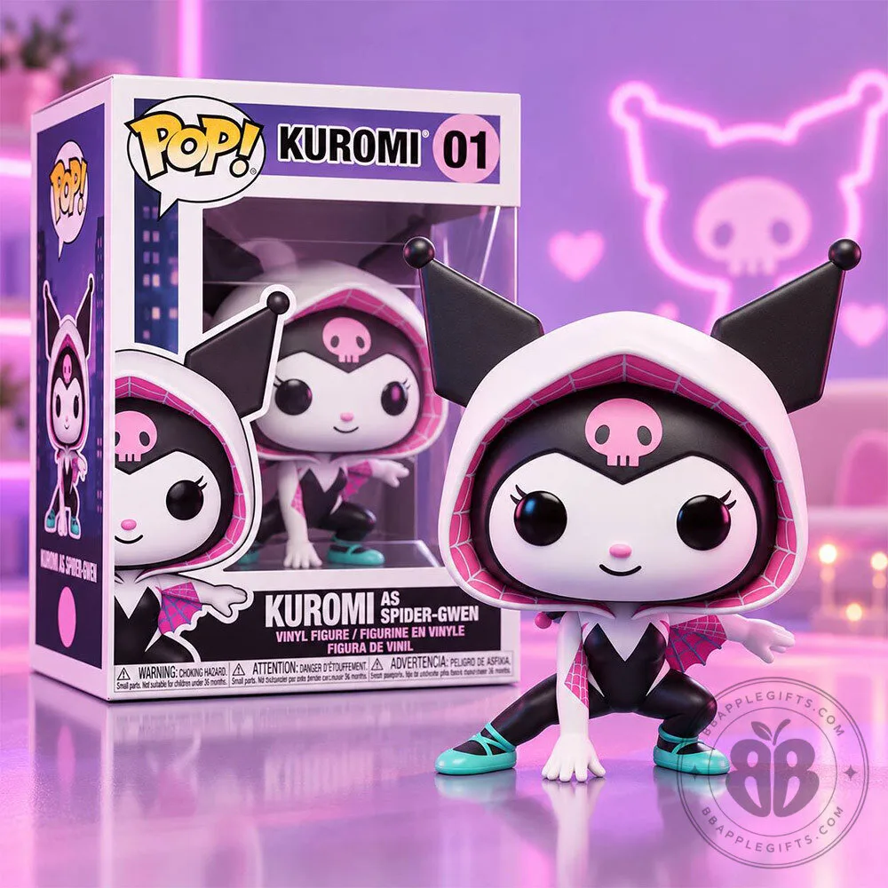 Kuromi Spider Gwen Mashup Concept Fan Custom Vinyl Figure | Collectibles