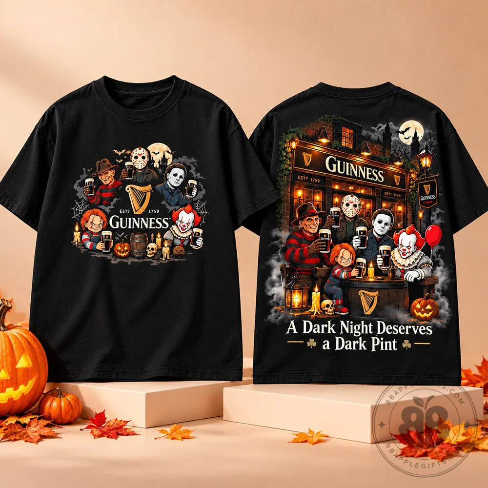 Guinness Halloween Horror Characters Mashup Concept Fan T Shirt | Apparel 8 Guinness Halloween Horror Characters Mashup Concept Fan T Shirt | Apparel
