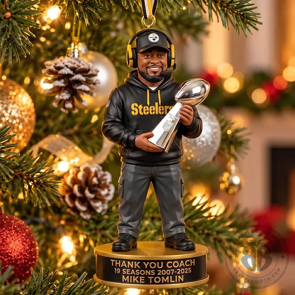 Pittsburgh Steelers Mike Tomlin Thank You Coach Acrylic Ornament | Home Decor