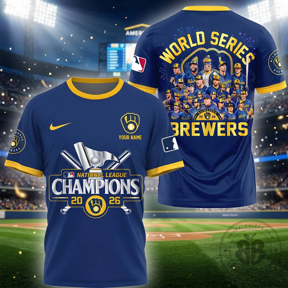 Milwaukee Brewers 2026 World Series Team Custom Name T Shirt | Apparel